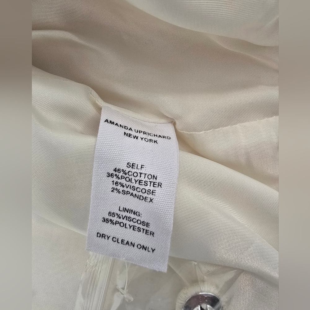 NEW Amanda Uprichard - Off-white Bello Jacket in Muslin | Size Medium - Picture 9 of 16